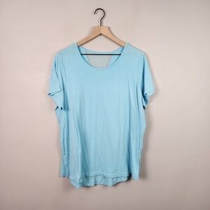 Ideology Short Sleeve Blue Active Tee 1X